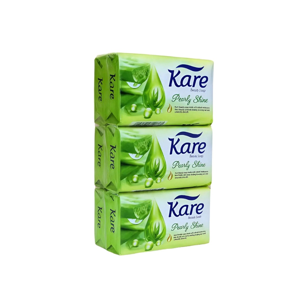 Jabón de tocador ALoe Vera Pearly Shine Kare. (6 unidades de 75 g / 2.64 oz)
