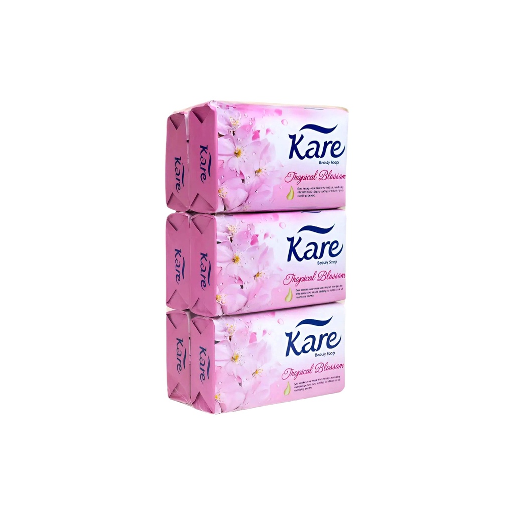 Jabón de tocador Rosado FLor Tropical Kare. (6 unidades de 75 g / 2.64 oz)