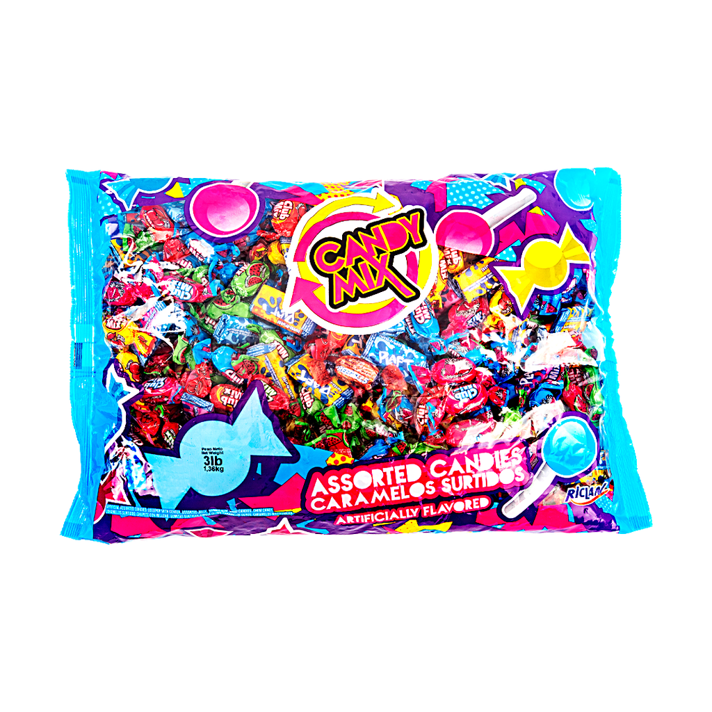 Caramelos Piñateros Candy Mix  . 1380g (contiene 3 libras el paquete, 48 unidades de 28,75 c/u)