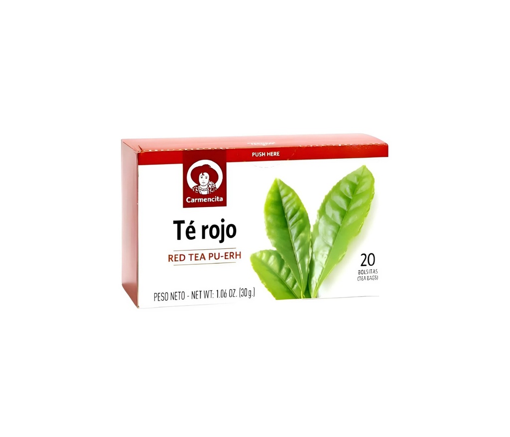 Tee Rojo Carmencita de 30g  (contiene 20 unidades de 1,5g c/u) 