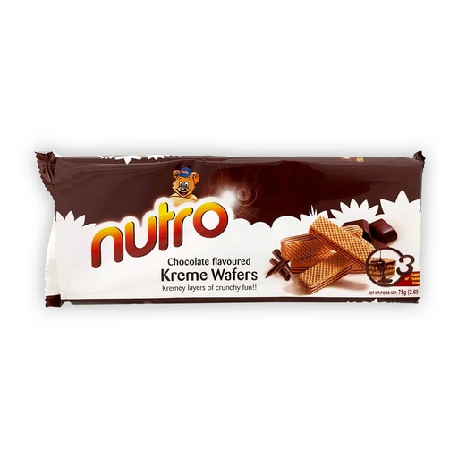 Sorbetos rellenos con crema sabor chocolate Nutro (contiene 75 g / 2.65 oz)