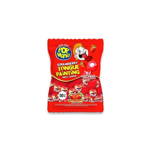 Chupa Chups mediano pinta lengua Strawberry. 1380g (contiene 3 libras el paquete, 48 unidades de 28,75 c/u)