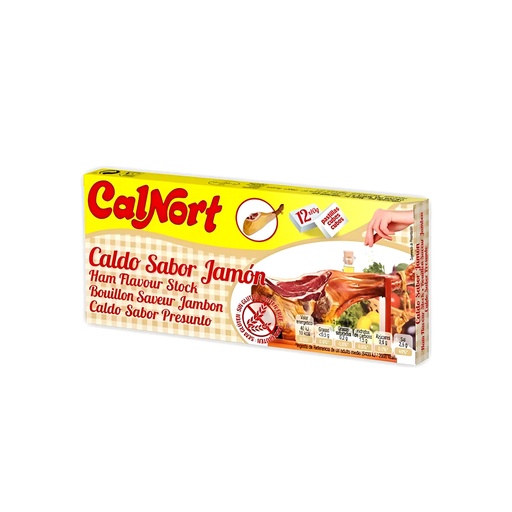 Caldo CalNort Sabor Jamón .(contiene 12 unidades de 10g c/u) 